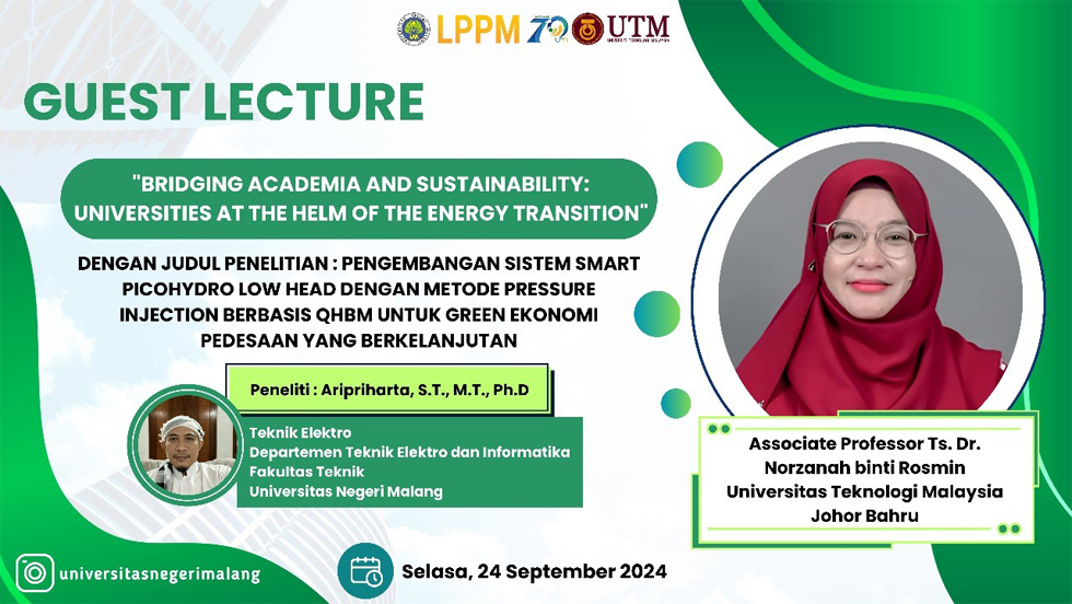 International Guest Lecturer “Bridging Academia and Sustainability Universities At The Helm of The Energy Transition”